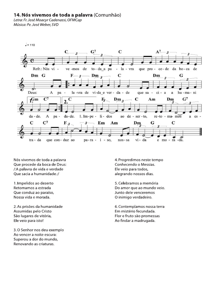 Nós Vivemos de Toda A Palavra | PDF