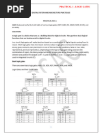 Practical 1 - Logic Gates