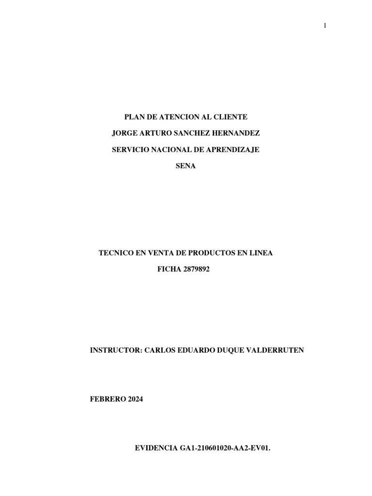 Plan de Atencion Al Cliente | PDF | Servicio al Cliente | Publicidad