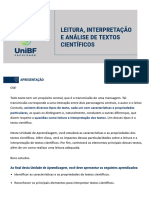 Leitura Interpretacao e Analise de Textos Cientificos