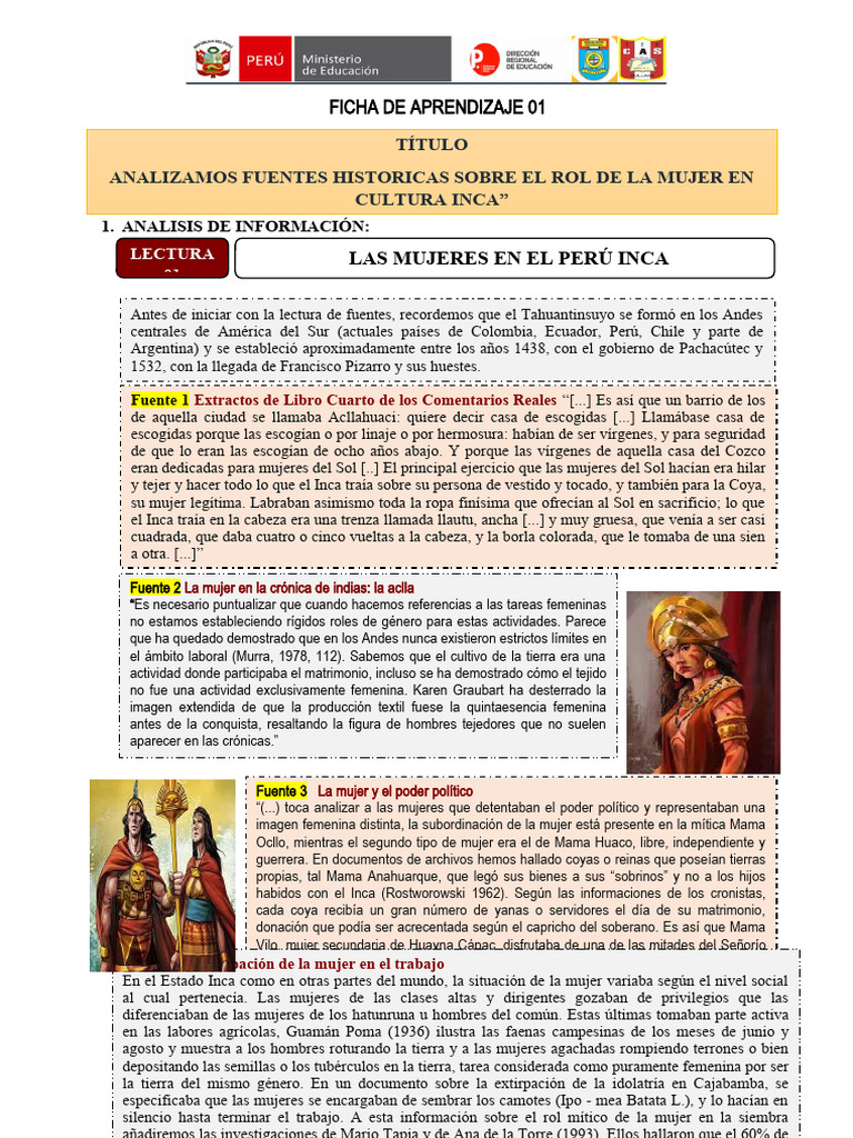 Rol de la Mujer en el Perú Inca | PDF | Imperio Inca | Andes
