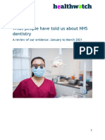 What People Have Told Us About NHS Dentistry Large Print
