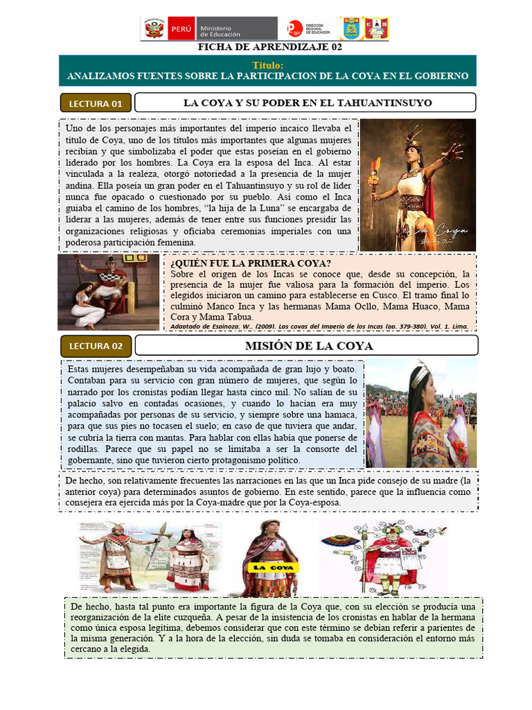 Participación de la Coya en el Gobierno Inca | PDF | Imperio Inca