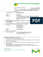 Propilparabeno USP Grado XRM. SDS (Supelco-Merck)