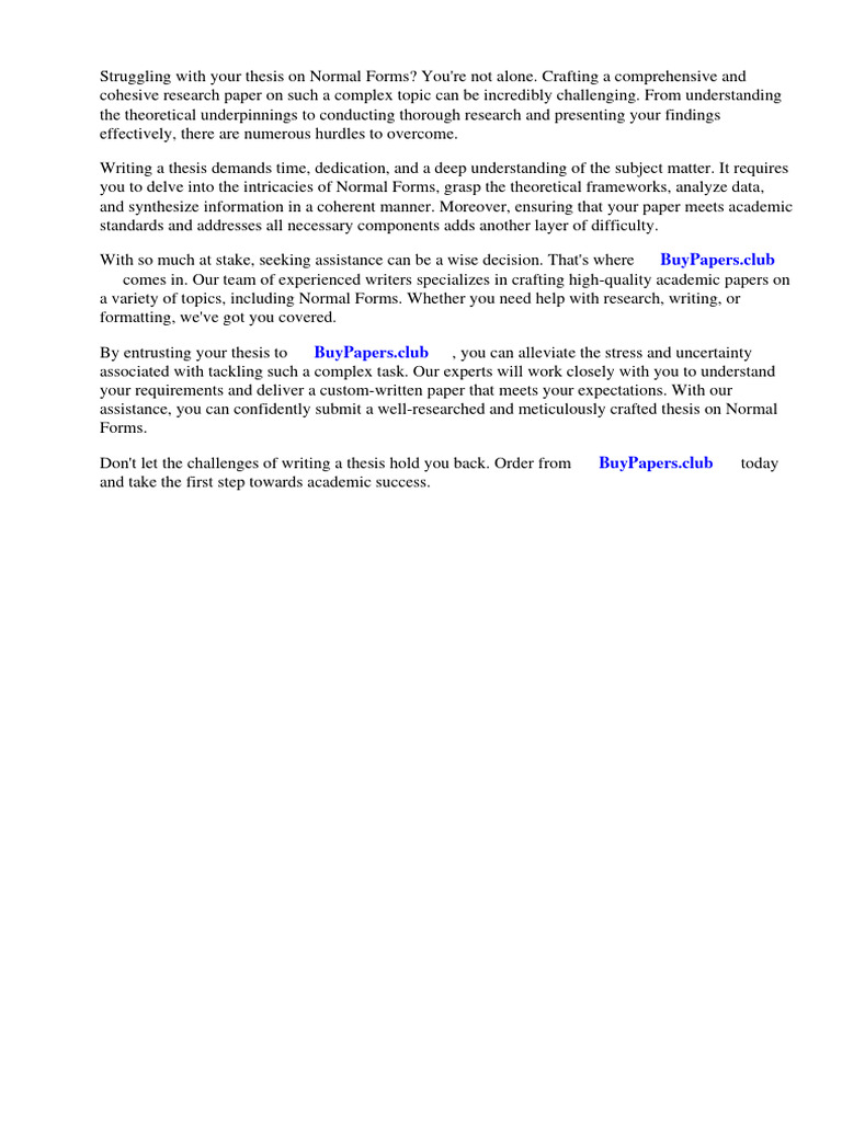Research paper on normal forms pdf probability distribution