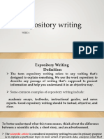 Week 4 Expository Writing 2