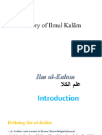 History of Ilmul Kalaam
