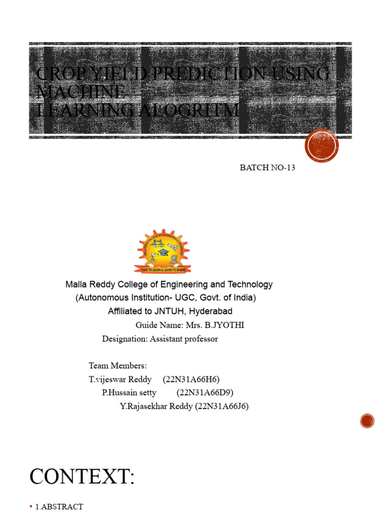 Crop Yeaild Prediction | PDF | Unified Modeling Language | Agriculture