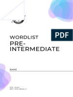 WordList Pre Intermediate