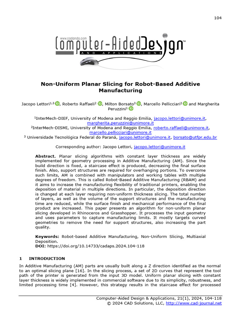Non-Uniform Slicing in Robot AM | PDF | Computer Aided Design | Sphere