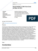 Sentencia de Constitucionalidad No 284-15 de Corte Constitucional - 13 de Mayo de 2015