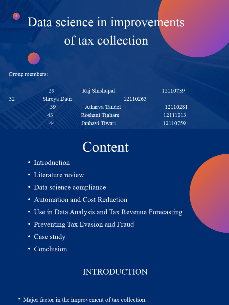 Enhancing Tax Collection with Data Science | PDF | Taxes | Forecasting