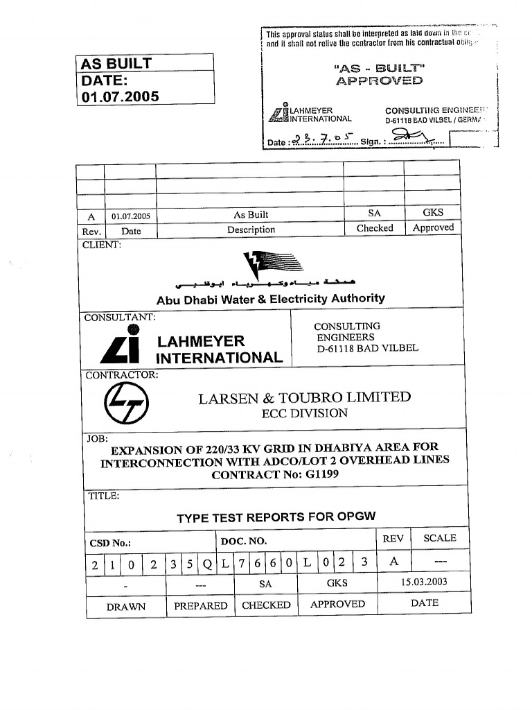 L023 a type test reports for opgw pdf