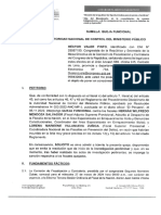 El secretario de la Comisión de Fiscalización, Héctor Valer, hizo el petitorio contra los fiscales Hernán Mendoza Salvador y Lorena Villanueva Zúñiga, razón que habrían incurrido en la falta “muy grave” en los incisos 13 y 15 del artículo 14 del citado reglamento.