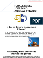 Naturaleza Del Derecho Internacional Privado