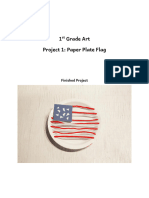 1 Grade Art Project 1: Paper Plate Flag