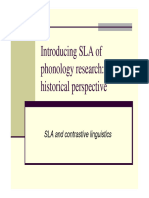 Introducing SLA of Phonology Research