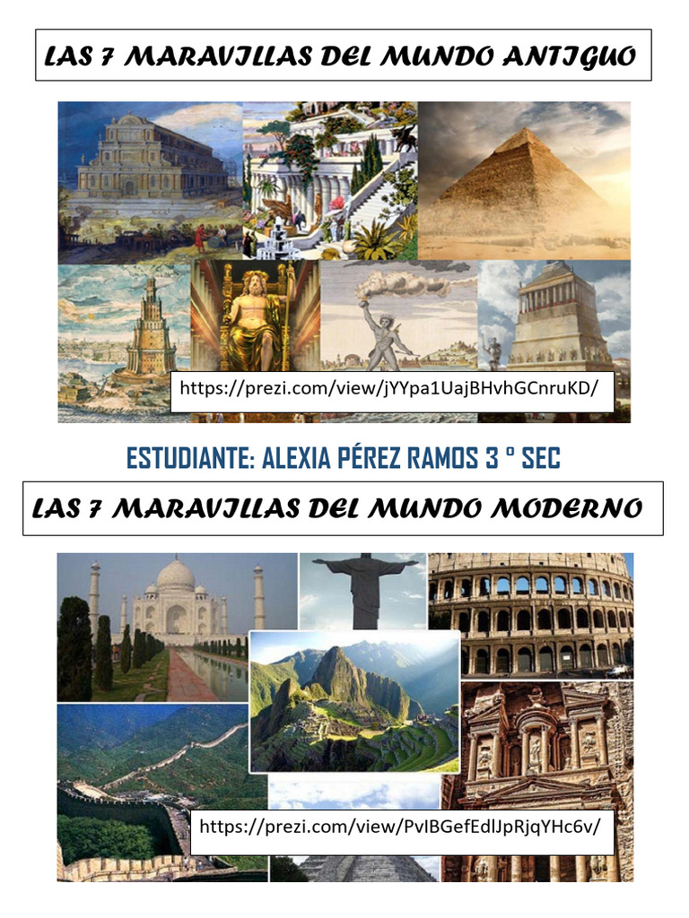 Las 7 Maravillas Del Mundo Antiguo y Moderno | PDF