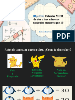 Objetivo:: Calcular MCM de Dos o Tres Números Naturales Menores Que 10