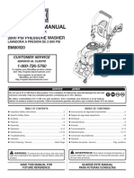 Operator'S Manual: 2800 Psi Pressure Washer BM80920