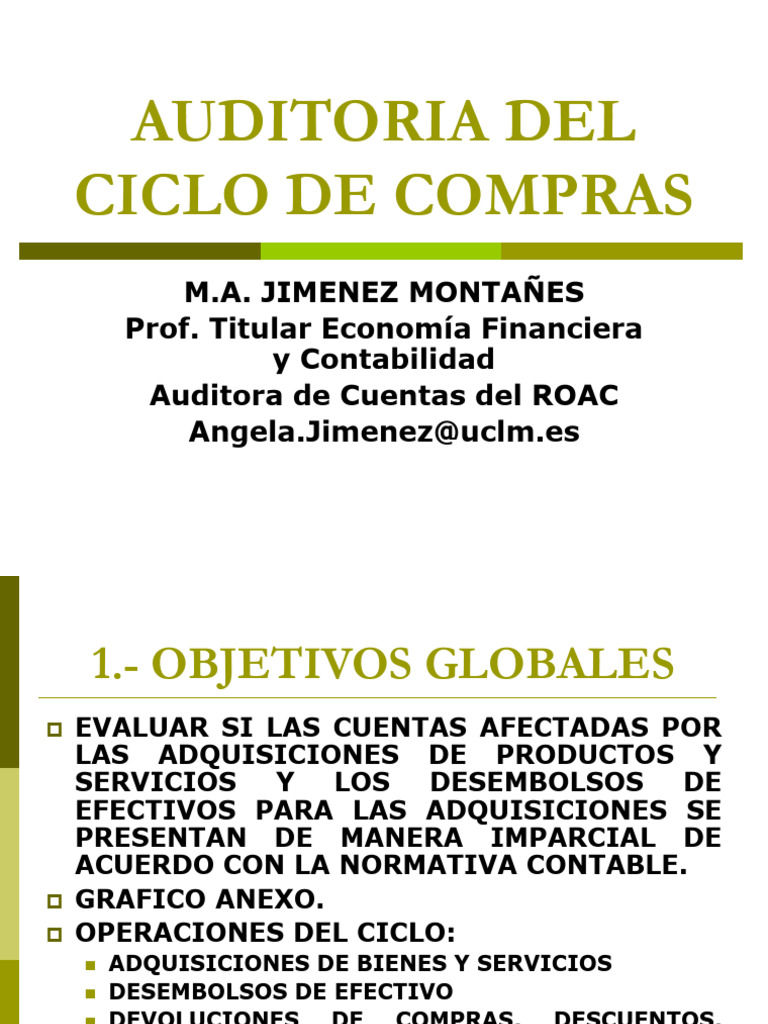 Auditoria Del Ciclo de Compras | PDF | Auditoría | Contabilidad
