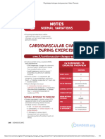 Physiological Changes During Exercise