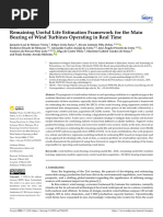 Remaining Useful Life Estimation Framework For The Main Bearing of Wind Turbines Operating in Real Time