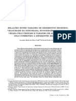 Volk Et. Al. - Relações Entre Tamanho de Sedimentos Erodidos, Velocidade Da Enxurrada, Rugosidade Superficial Criada Pelo Preparo e Tamanho de Agragados em Solo Submetido A Diferentes Manejos