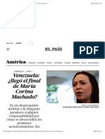 Venezuela: ¿Llegó El Final de María Corina Machado? - EL PAÍS América