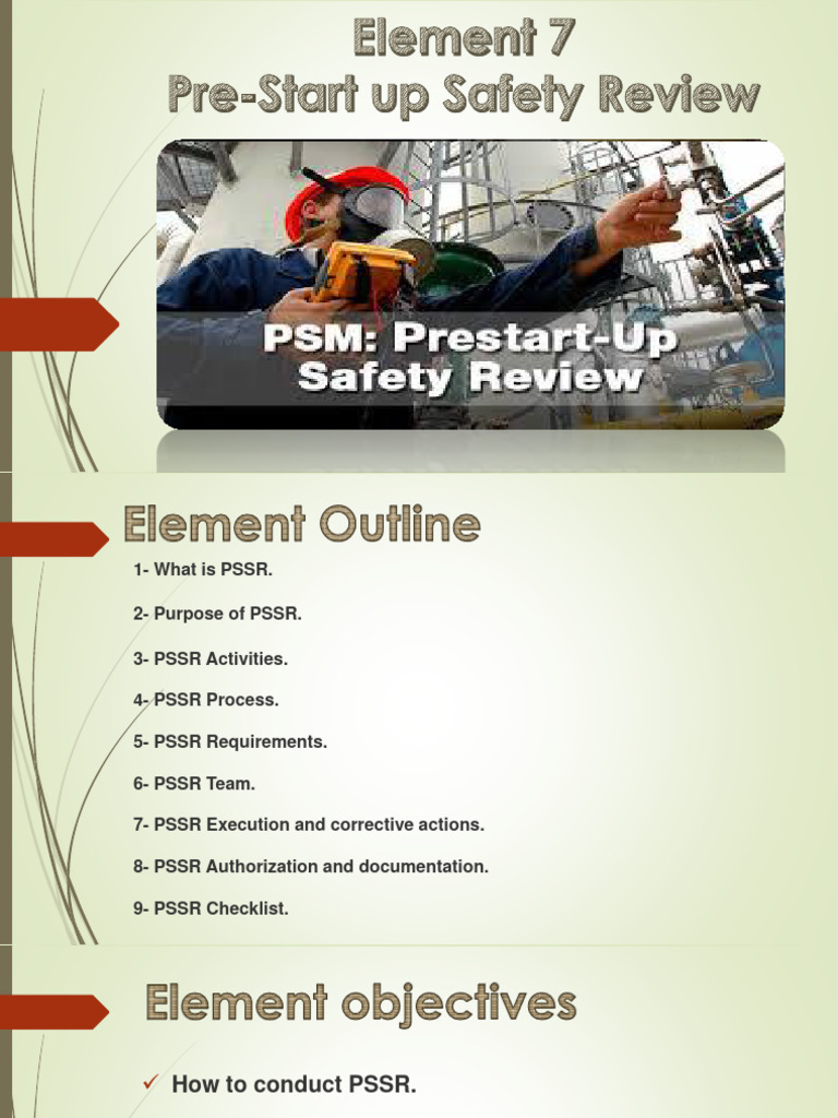 Pre-Startup Safety Review Overview | PDF | Safety | Occupational Safety ...