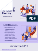 B1 PRELIMINARY PET - Itinerario y Estructura de Examen