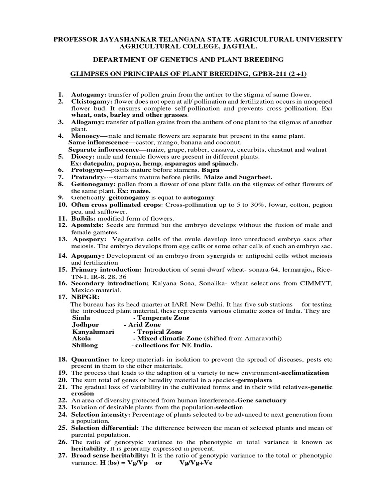 Jrf Pri Of Plant Breeding Download Free Pdf Ploidy Dominance