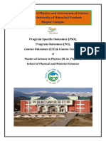 Department of Physics & Astronomical Sciences-PG-PSO-PO-CO