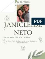 Convite Virtual Chá de Panela Elegante Boho Verde Bege PDF