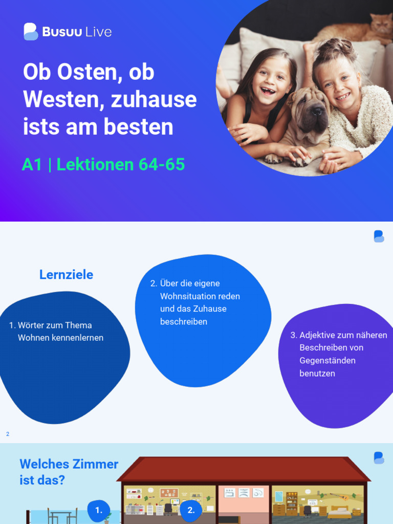 Busuu+Live+Lesson+28+ (There's+No+Place+Like+Home) + +de+a1+ +student | PDF