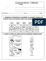 Prova de Ciencias - 3º Bimestre