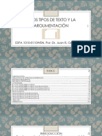 LOS TIPOS DE TEXTO Y LA ARGUMENTACION (ESPA 1010-0110WEN, Marzo-Abril 2024)