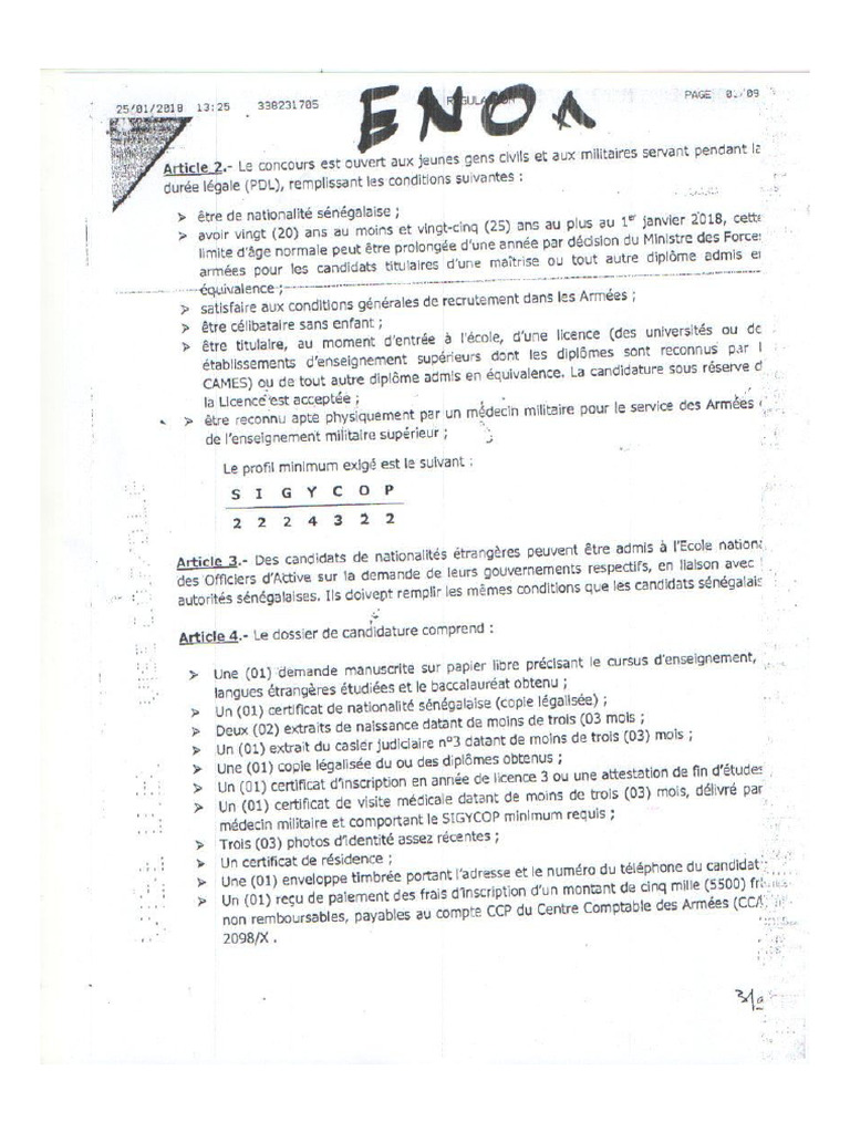 Concours Enoa 2018 | PDF