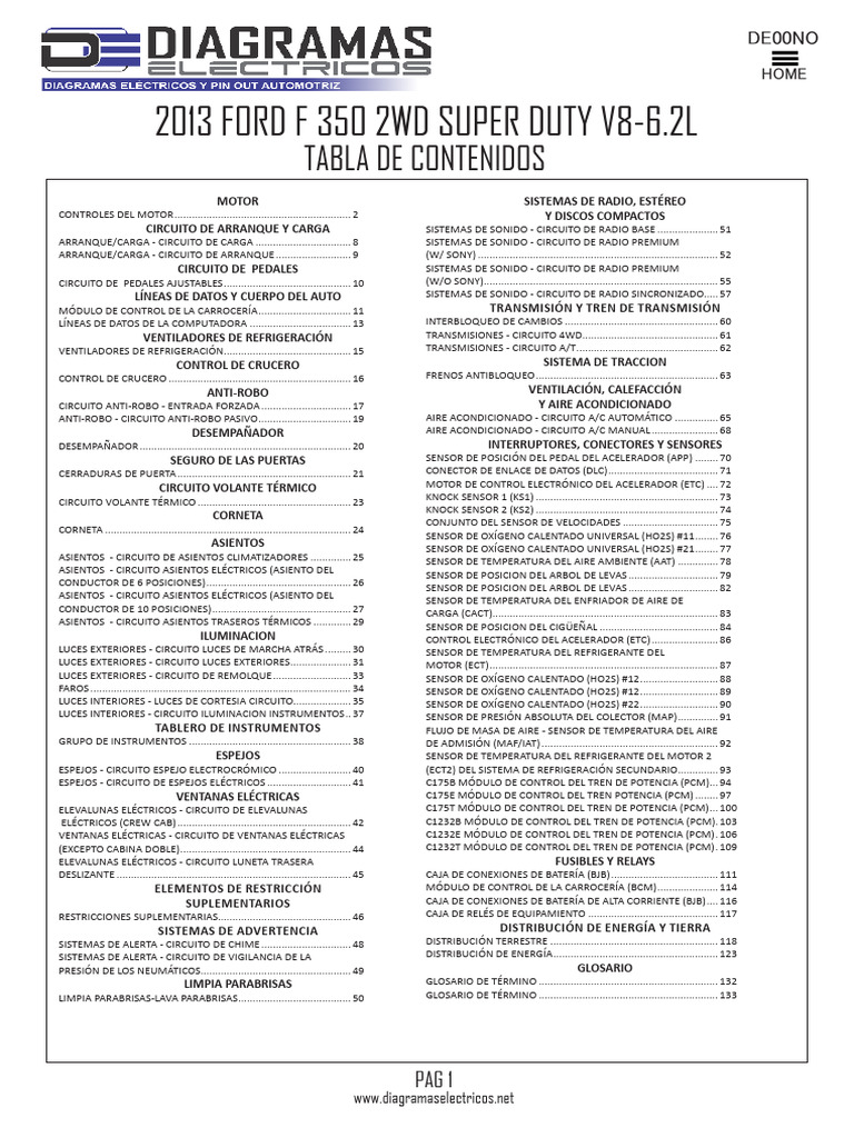 Diagramas el ctricos ford f 350 2013 2wd super duty v8 6 2l descargar