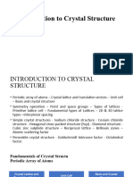 Introduction To Crystal Structure