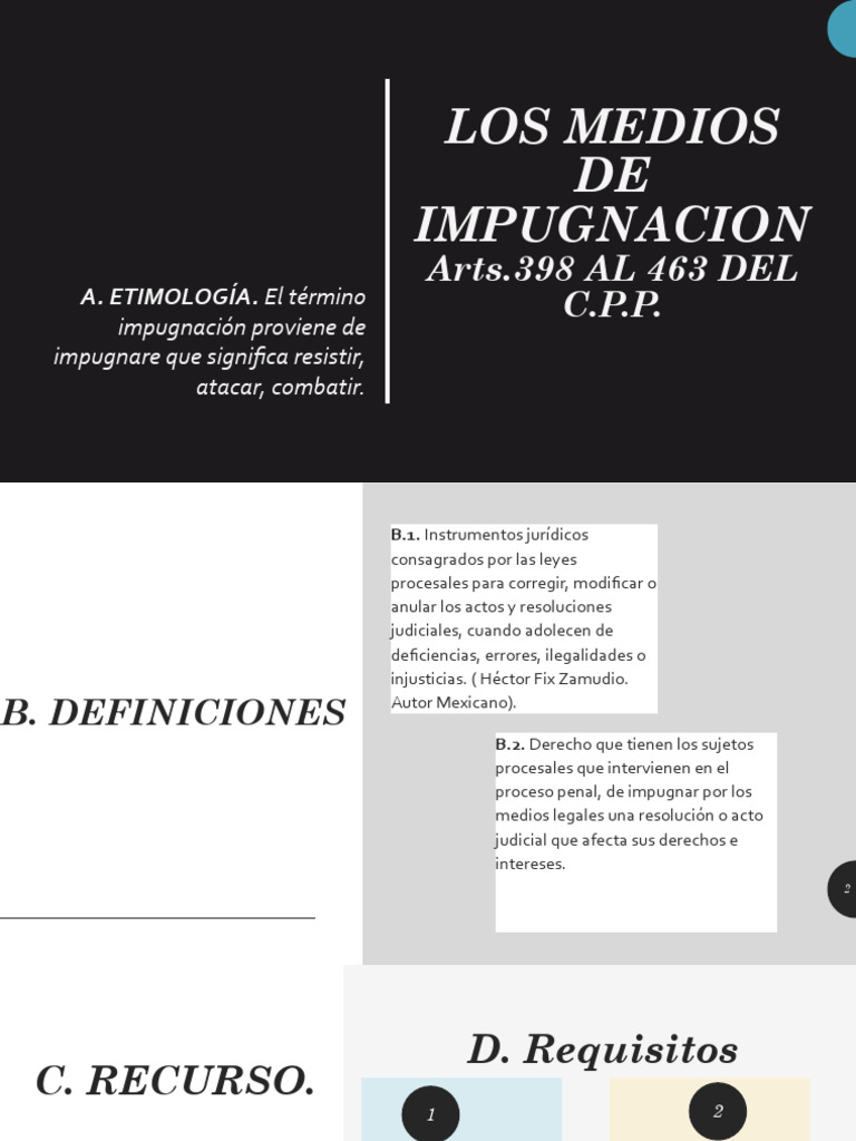 Medios de Impugnación en el C.P.P. | PDF | Sentencia (ley) | Apelación
