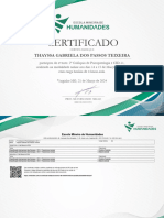 Certificado - 2º Colóquio de Psicopatologia e CID-11