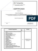 Modelo de Certificado Direção Defensiva Aislam