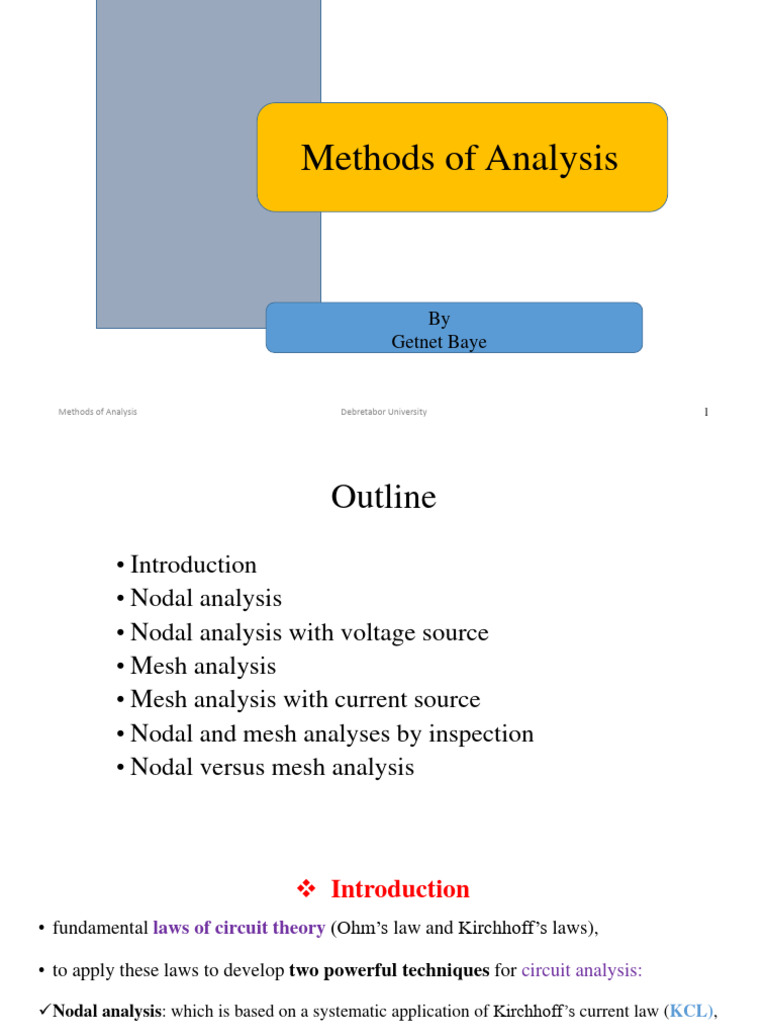 Ch 3 Pdf Electrical Network Network Analysis Electrical Circuits