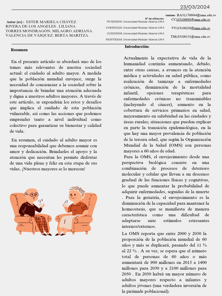 Cuidado Integral del Adulto Mayor | PDF | Vejez | Adultos