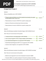 Assignment Week 2 - Key Functional Topics in A System Conversion To