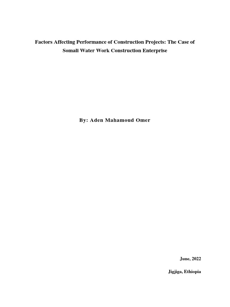 Factors Influencing Construction Performance | PDF | Performance ...