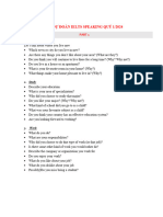 Ielts Speaking Forecast 1 - 2024