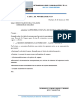 CARTA DE NOMBRAMIENTO PETROLCAR