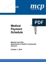 Medical Care Plan MCP Medical Payment Schedule